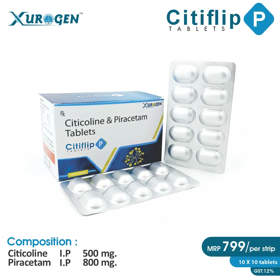 Citicoline (500mg) + Piracetam (800mg) Tablet at the best price in PCD Pharma Franchise for Cognitive Enhancement